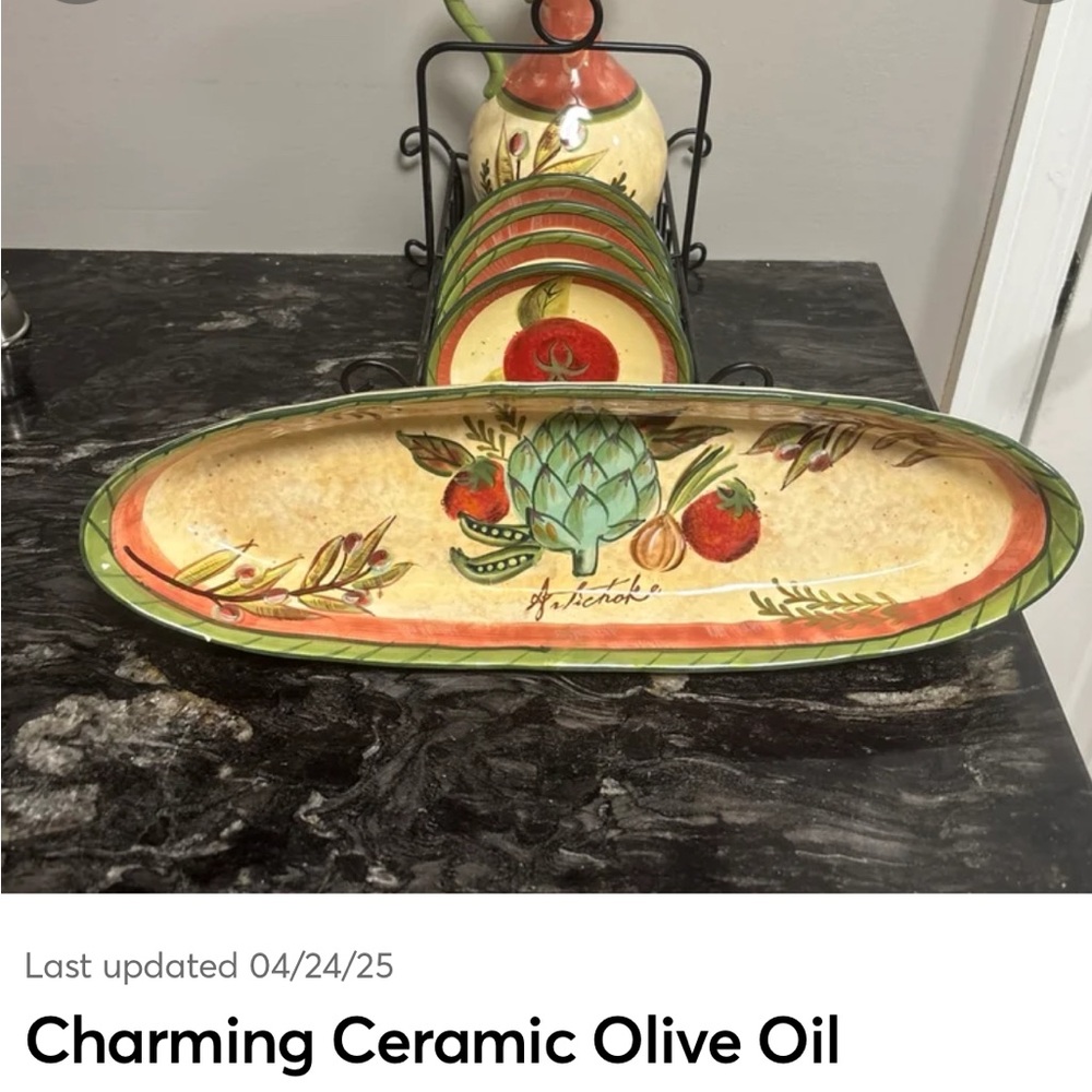 Colorful Ceramic Serving Platter Set